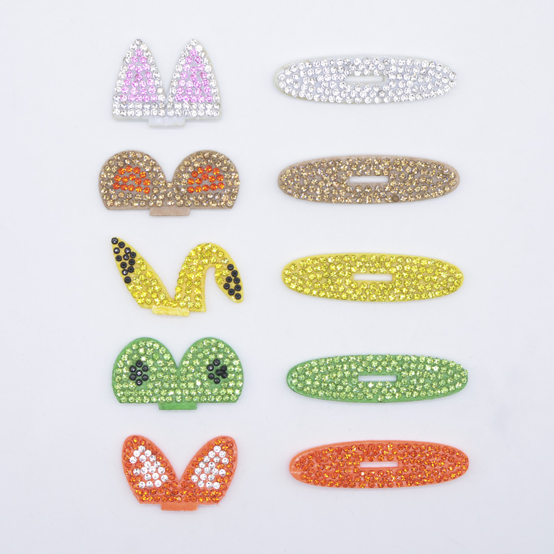 5 Sets Kawaii Tiere Katze Bär Fee Forg Fuchs Strass Applikation für DIY Kleidung Hut Haarball Dekor Kopfbedeckung Clips Zubehör – Detail 1