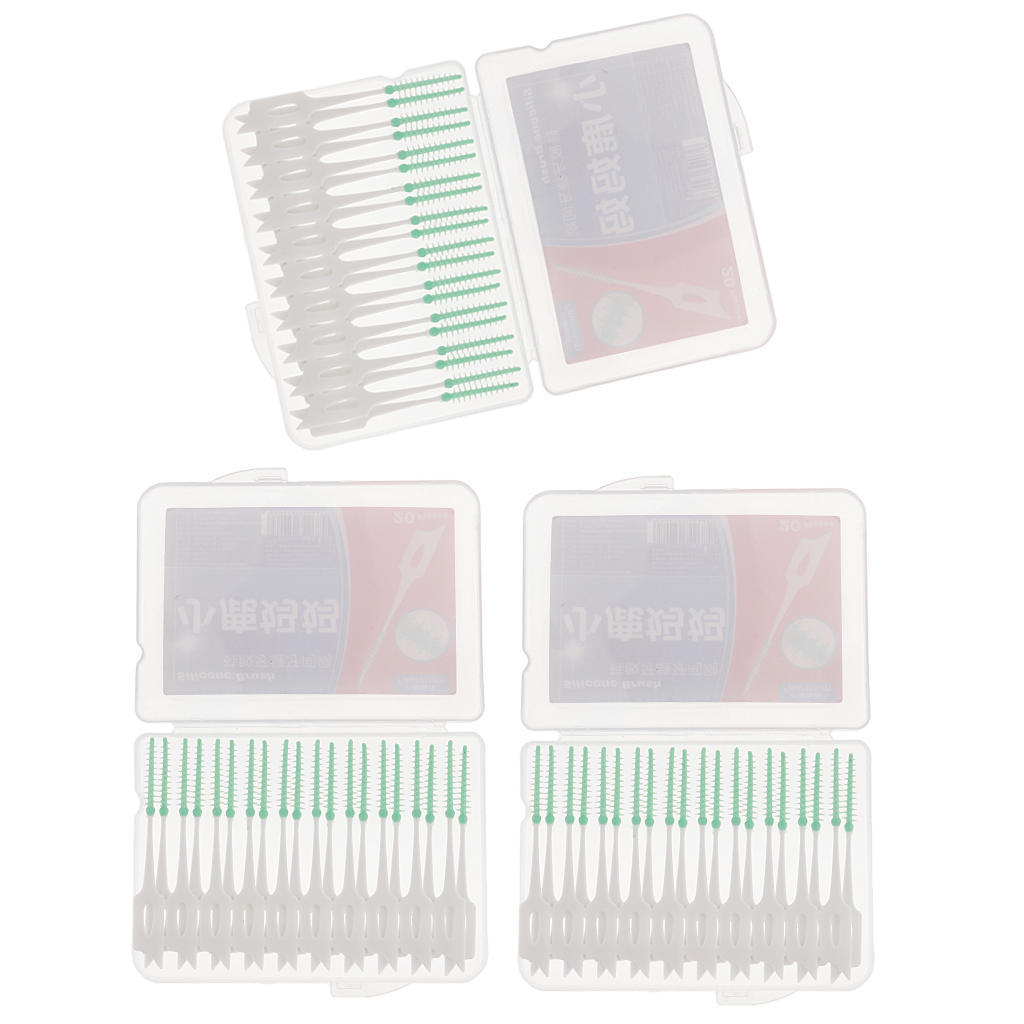 60Pcs Inter Brush Floss Teeth Cleaning Personal Oral Care Tool
