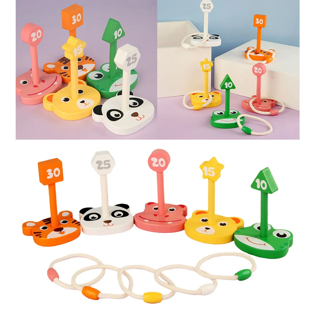 Animal Ring Toss Set Game Throw Lawn Family Outdoor Kids & Adults Garden Toy