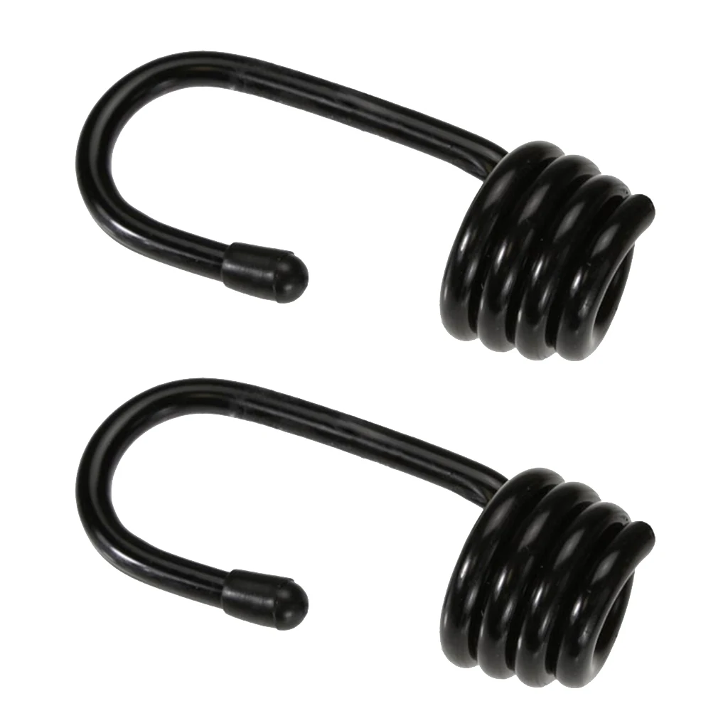 2pcs Heavy Duty Steel Wire Hooks for 8mm Marine Bungee Rope Shock Cord Camping Hiking Boating Accessories