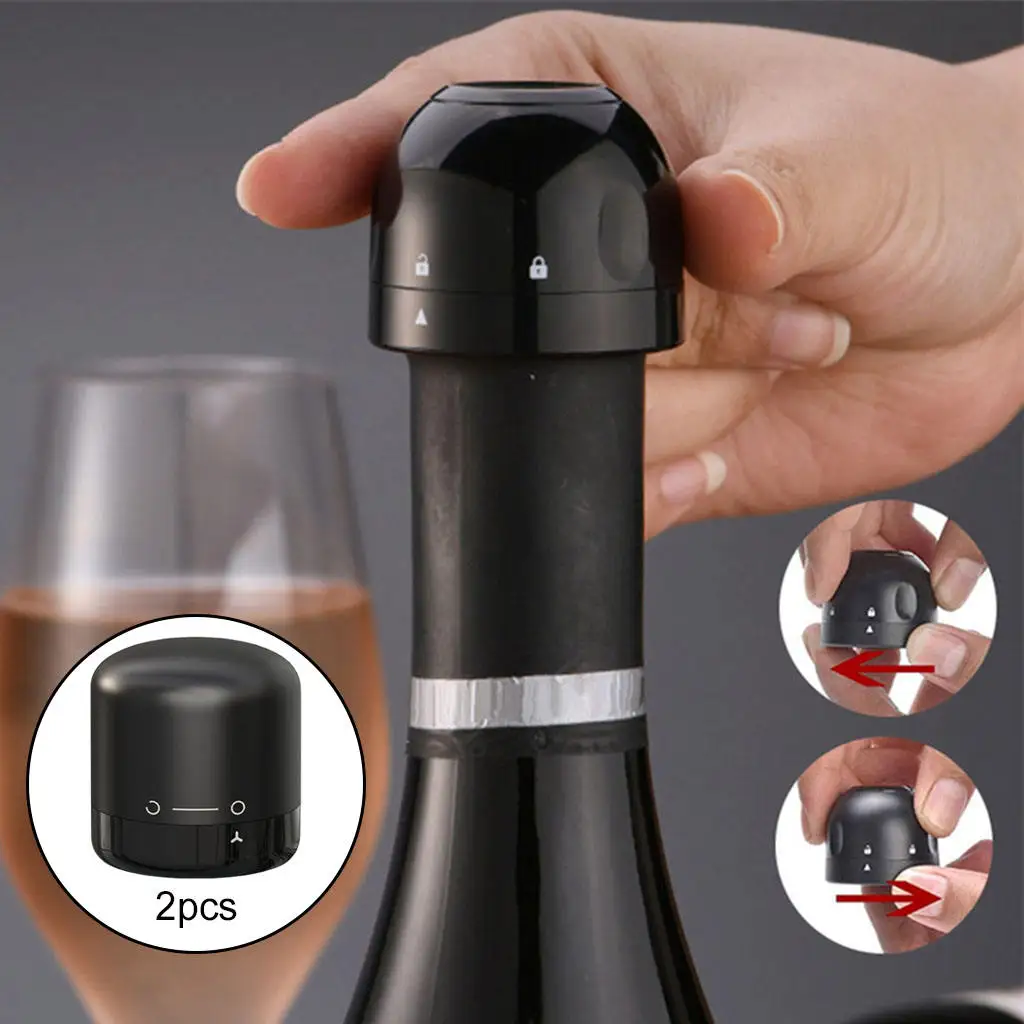 2Pcs Reusable Wine Stoppers Kitchen Barware Tools Keep Fresh Leakproof Beverage Bottle Stopper Sealer Wine Bottle Plug for Beer