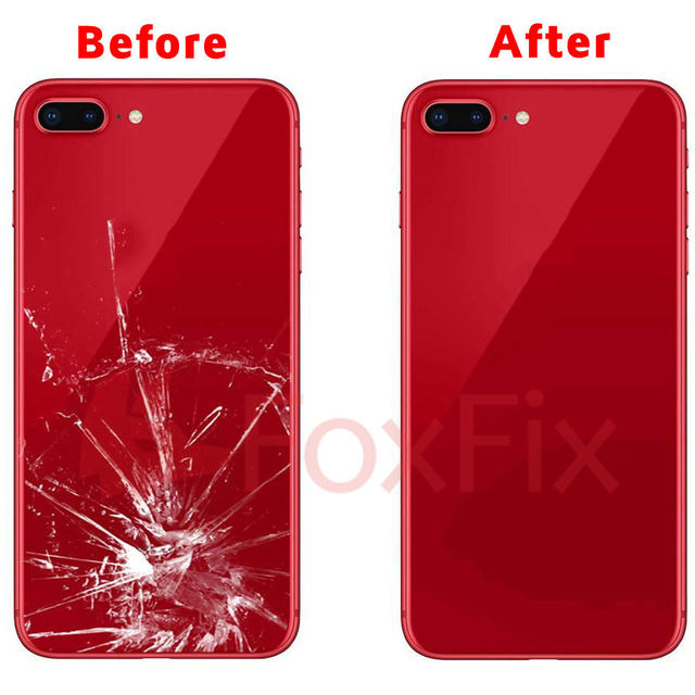 通販サイト一覧 Foxfix-iPhone 8/8 plus用のロゴなしの背面ガラス,バッテリー スマートフォン本体