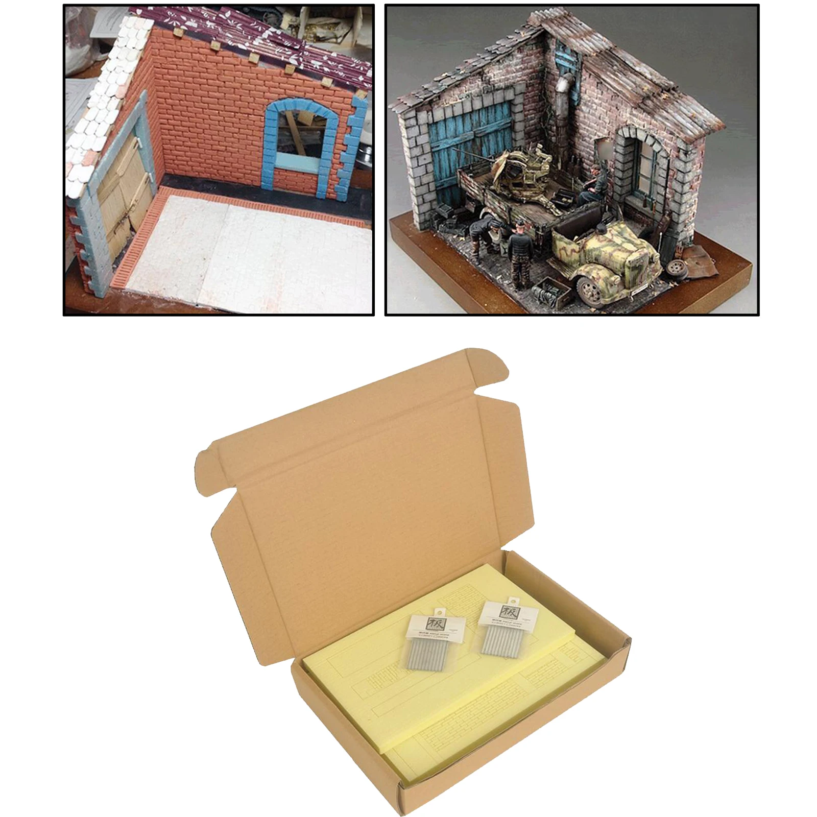 Hobby Crafts Building 3D Puzzle Unassembled Kits European Ruins House 1:35 Scale Miniature Sand Table War Layout