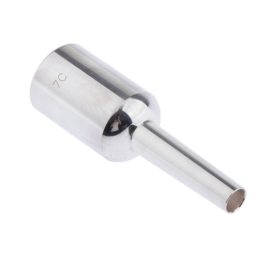 Trumpet Mouthpiece 7C Replacement Musical Instruments Accessories, Silver/Gold Plate