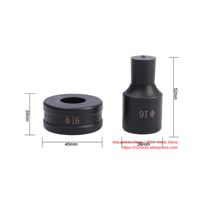 Pontos de perfuração hidráulica manual, 60 tamanhos,