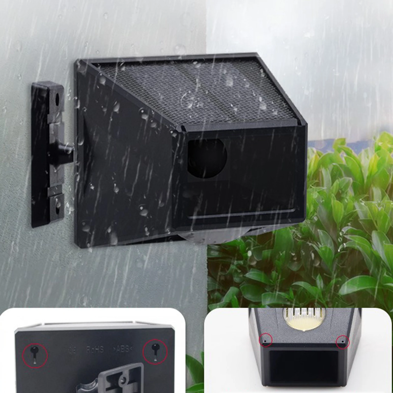 New Solar Motion Sensor Alarm With 129db Siren Strobe Light For Home Garden Carage Security Alarm System