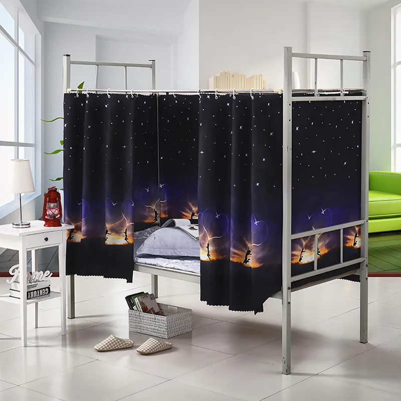1.15 1PCS Adela Dorm Home Bunk Bed Curtains Breathable Dustproof Single Sleeper Bed Canopy Blackout Cloth Curtain 