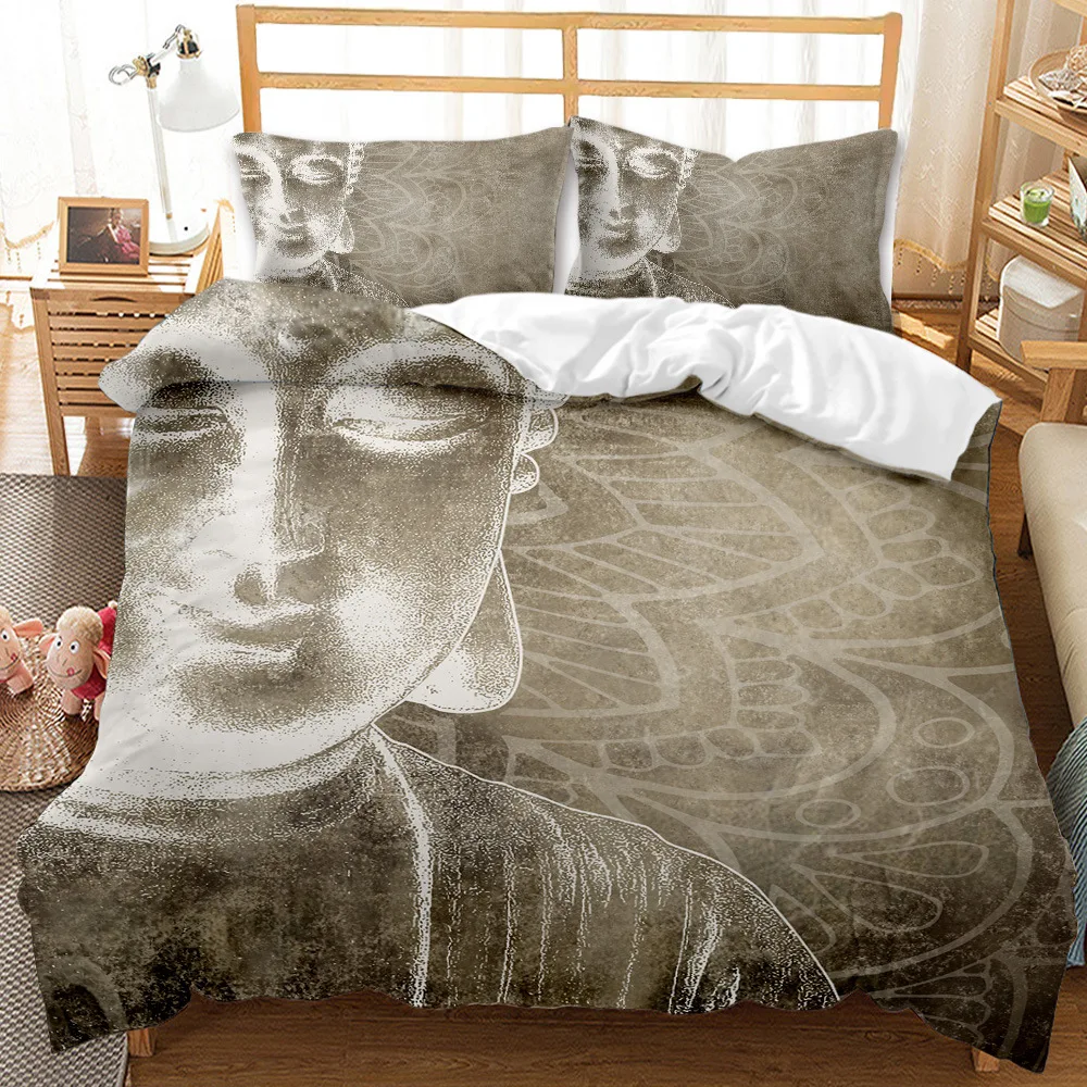 Easeful Buddha 3D Printing Duvet Quilt Doona Covers Pillow Case Bedding Sets 