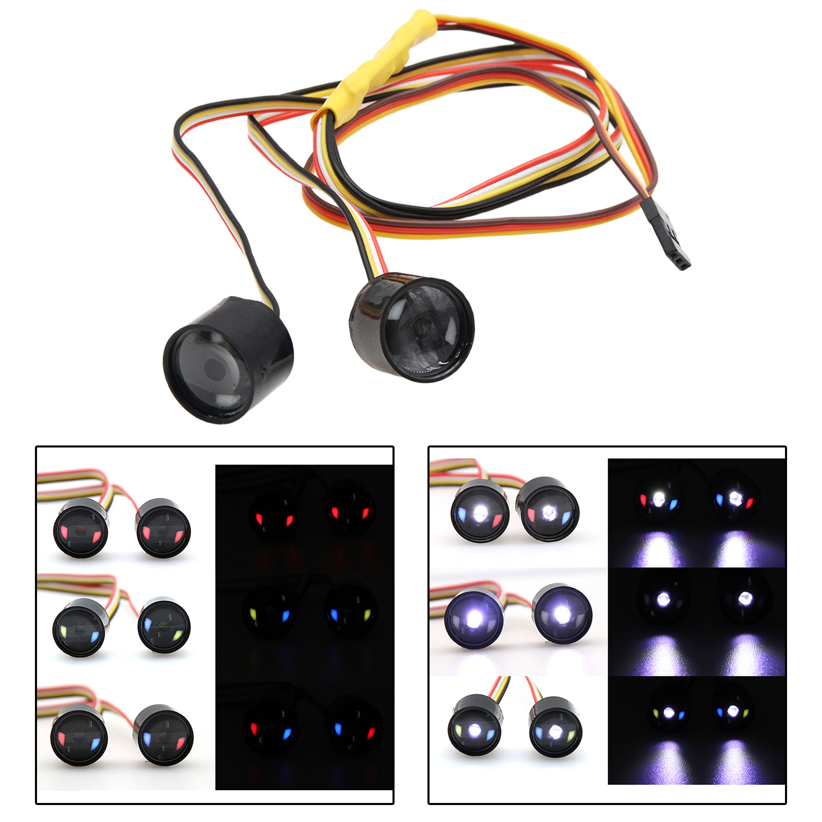 RC Headlights Angel Eyes Demon Eyes for RC Crawler Cars Upgrades Accessories