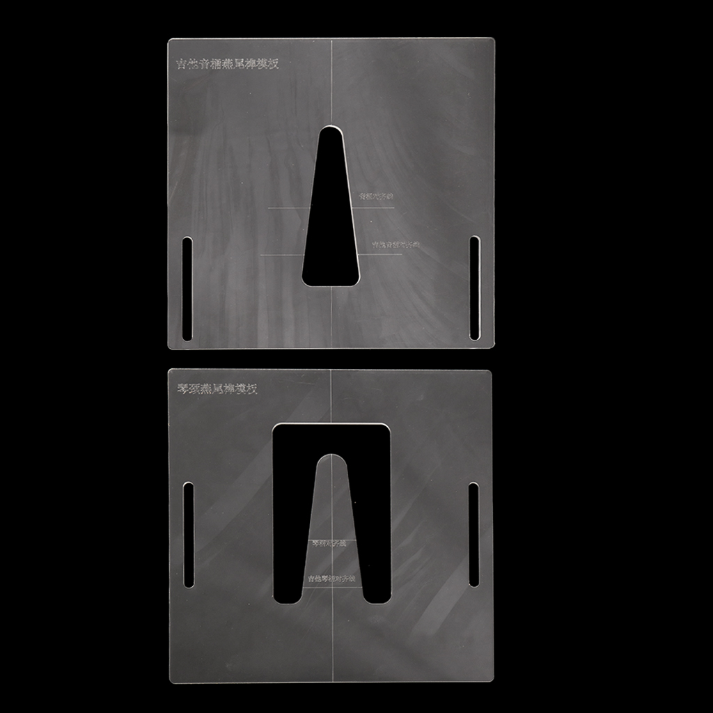 2pcs Transparent Acoustic Neck Joint Routing Template Guitar Making Molds