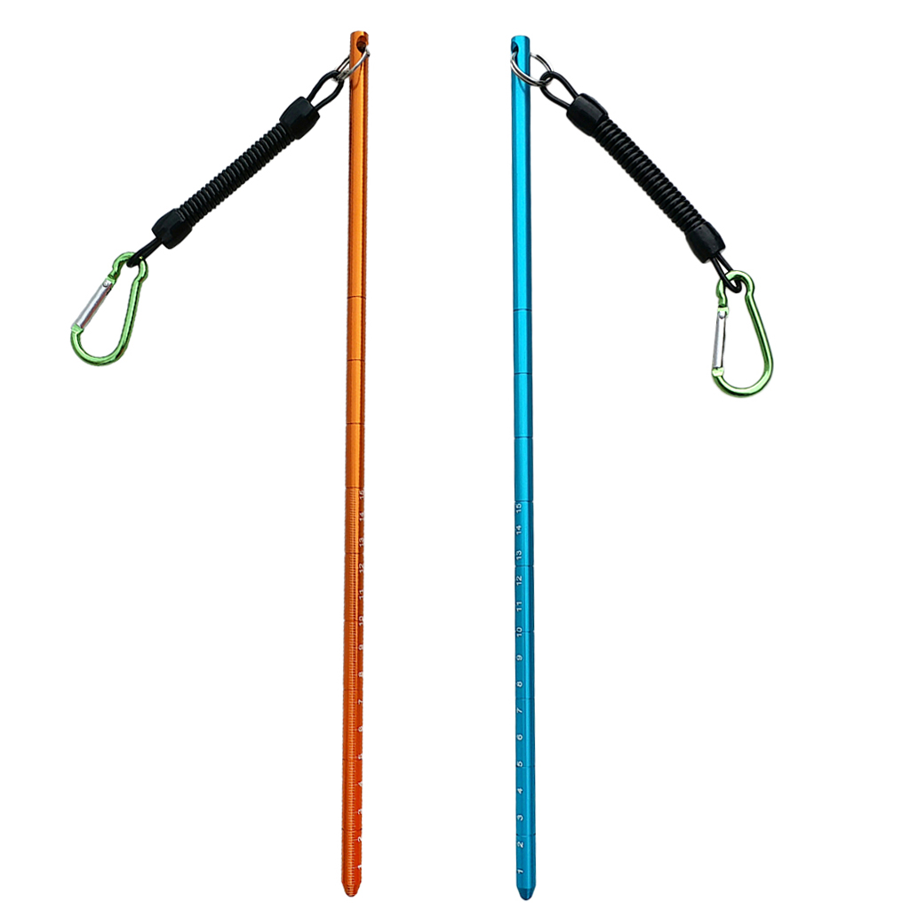 2Pcs 34 cm / 13.4 inch Ultra- light Aluminum Alloy Scuba Diving Underwater Lobster Stick Pointer Rod with Bolt Snap Clip