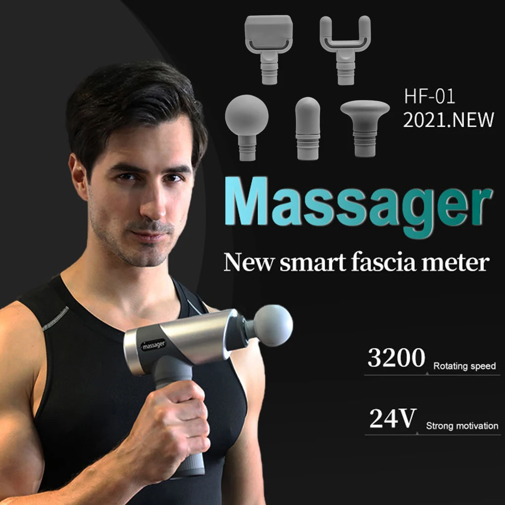 Deep Tissue Muscle Massage Gun Body Shoulder Back Neck Massager Exercising Athletes Relaxation Slimming Shaping Pain Relief