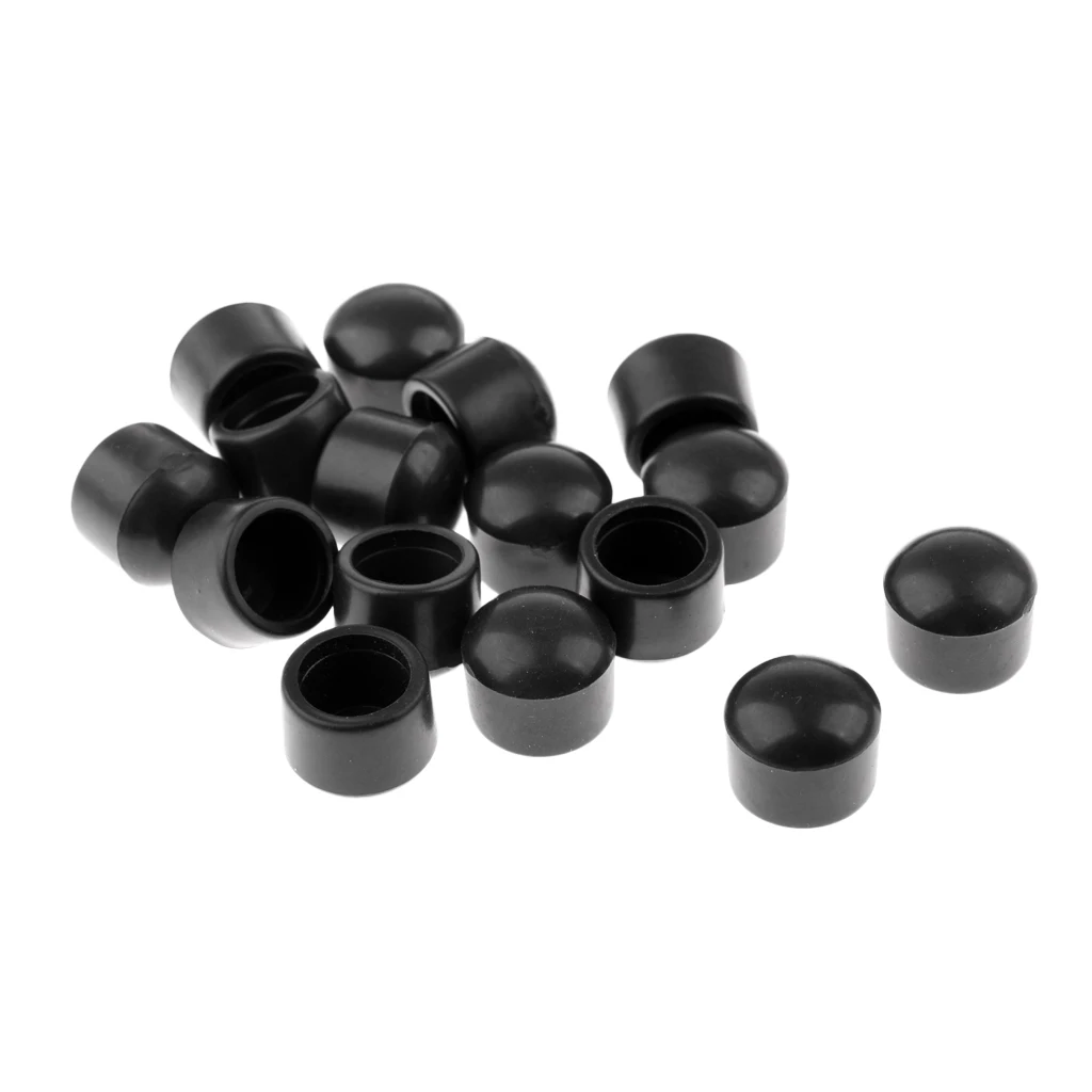 MagiDeal 16 Pieces - Table Football Rod Cover End Caps - Soccer Foosball Machine Rubber Caps  Accessories