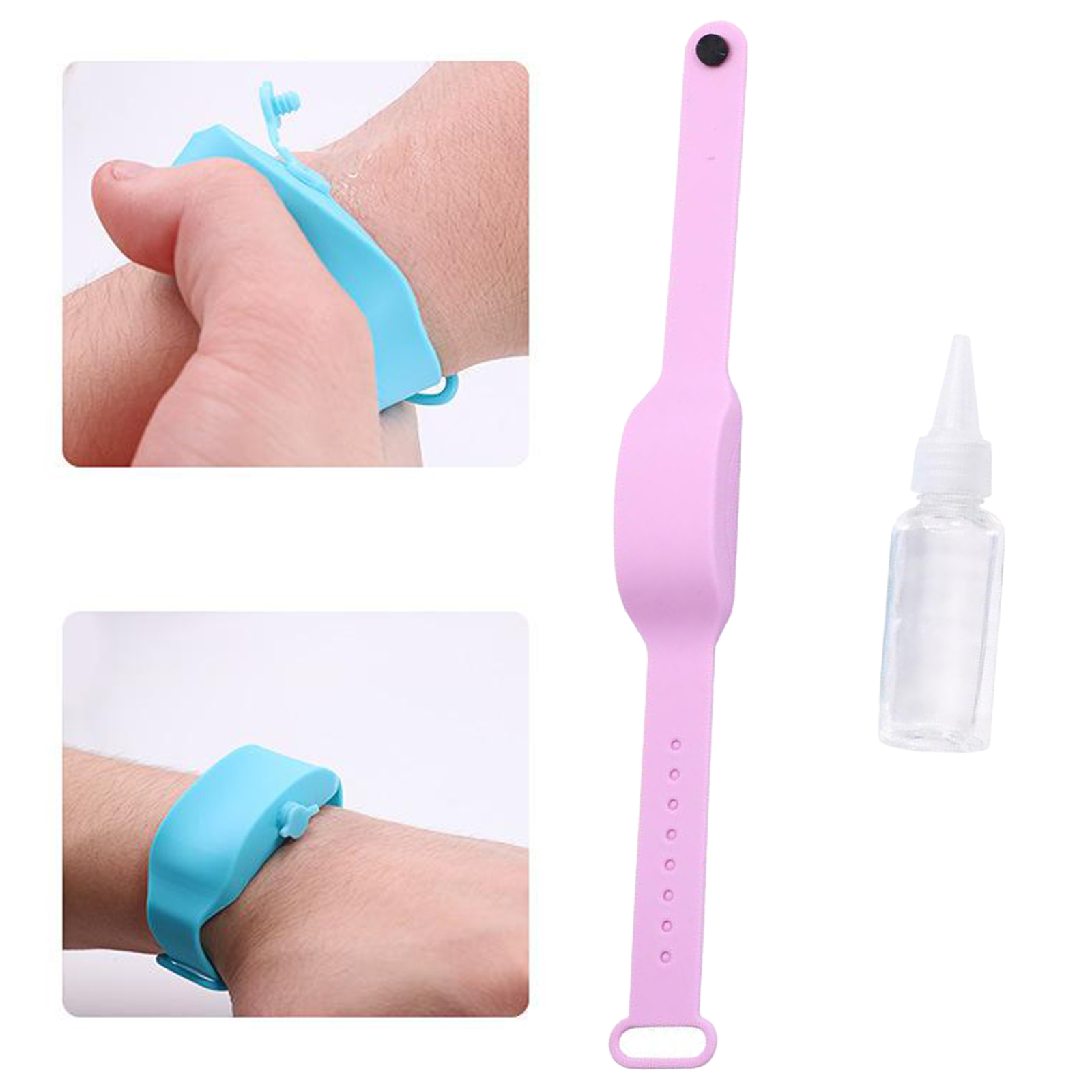 Portable Silicone Soap Bracelet Wristband Hand Sanitizer Disinfectant Dispenser Band Watch Squeeze Bottles Wash