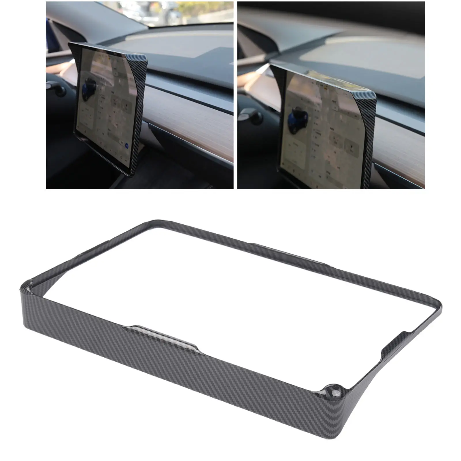 ABS Plastic Interior Screen Protection Screen Visor Frame Sunshade Car Supplies for Tesla Model 3 Y Center Navigation Screen