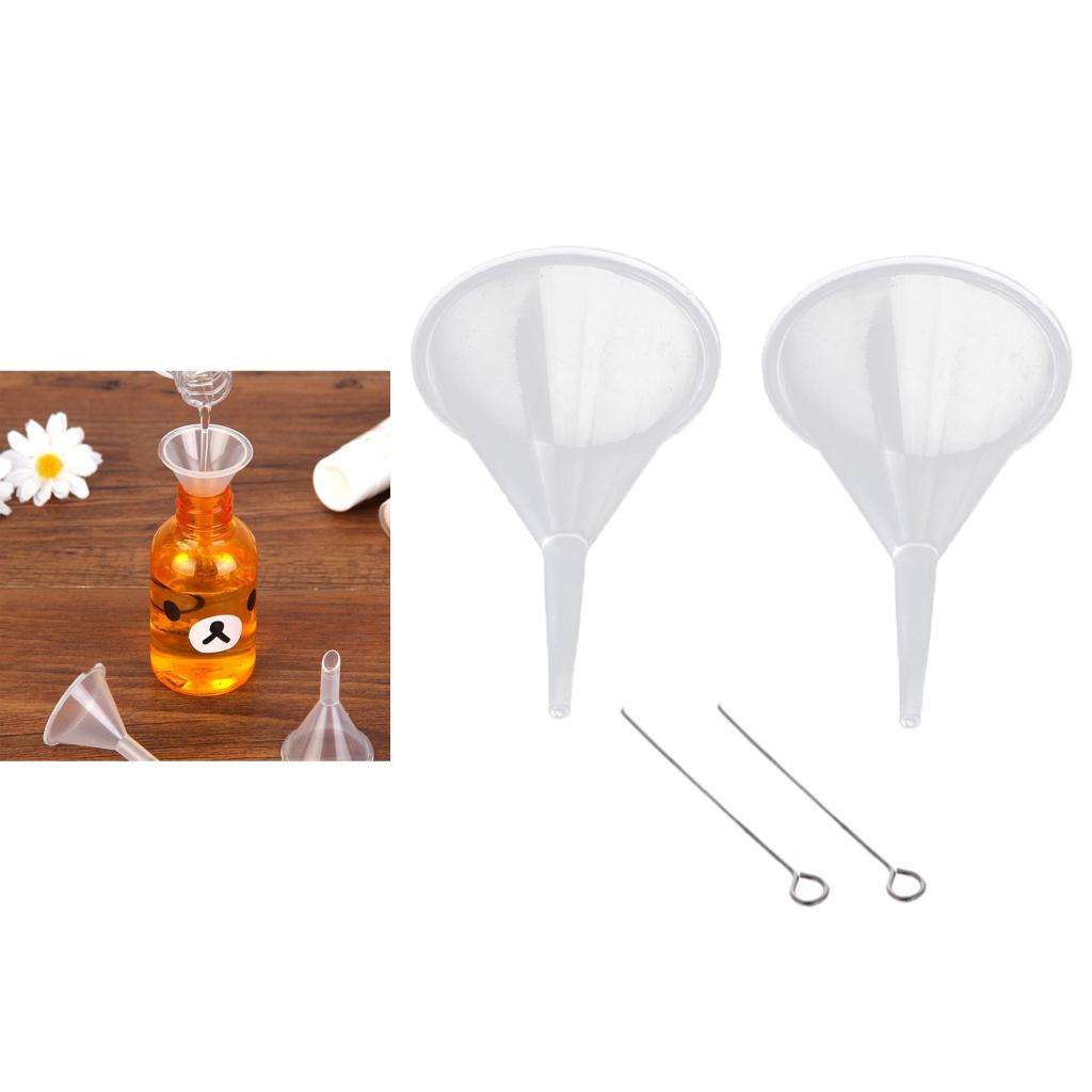 2 Piece Mini Funnel Plastic Metal Small Funnels For Cremation Jewelry Fill Kit