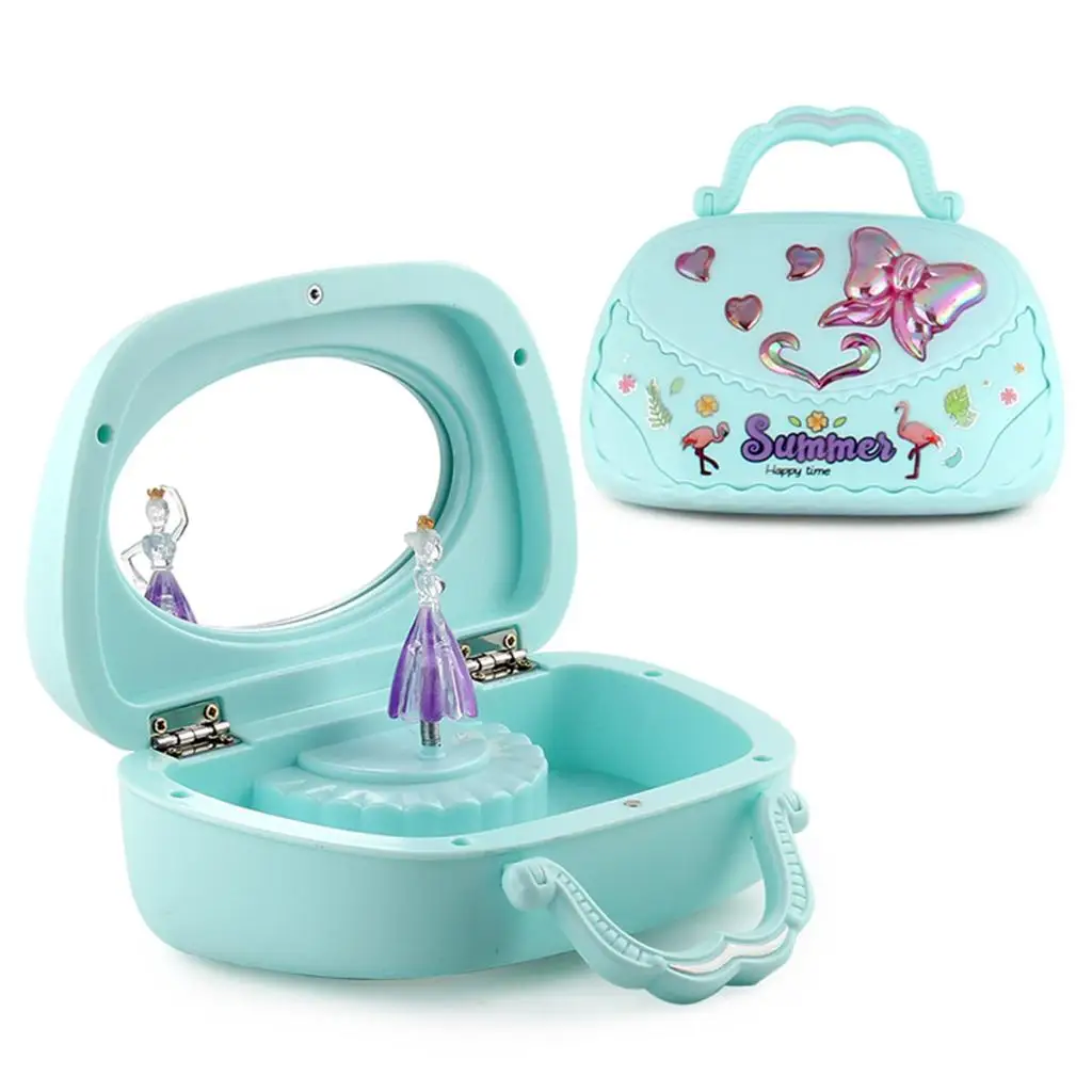 Girls Music Jewelry Box with Ballerina Unique Musical Box with Mirror 