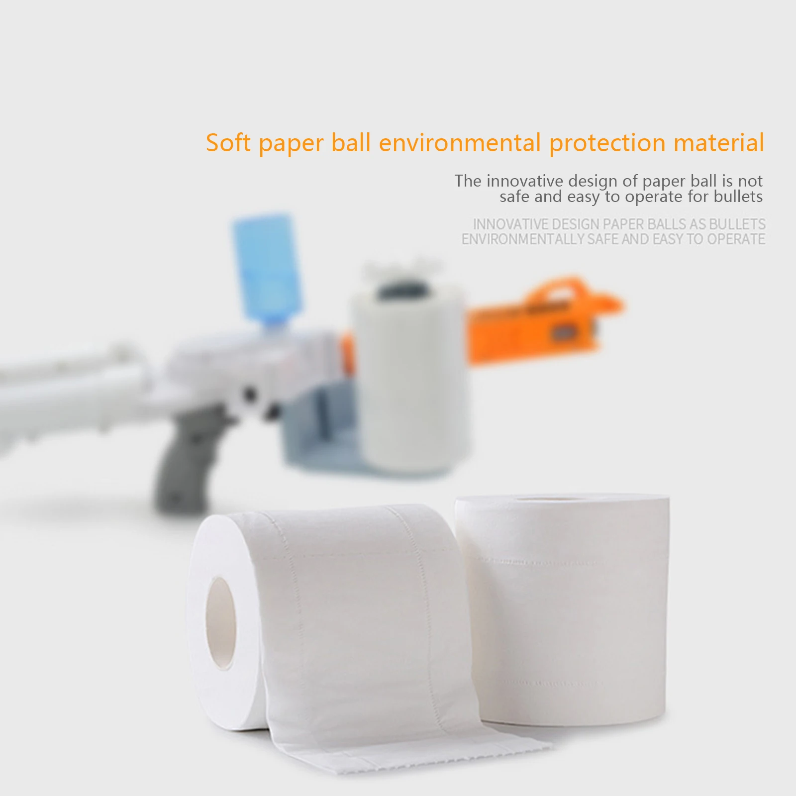 Kids Paper Shot Gun Toy Plastic Eco-Friendly Toilet Paper Spitball Rapid Fire Game For Indoor Outdoor Teens Adults ceramic miniatures