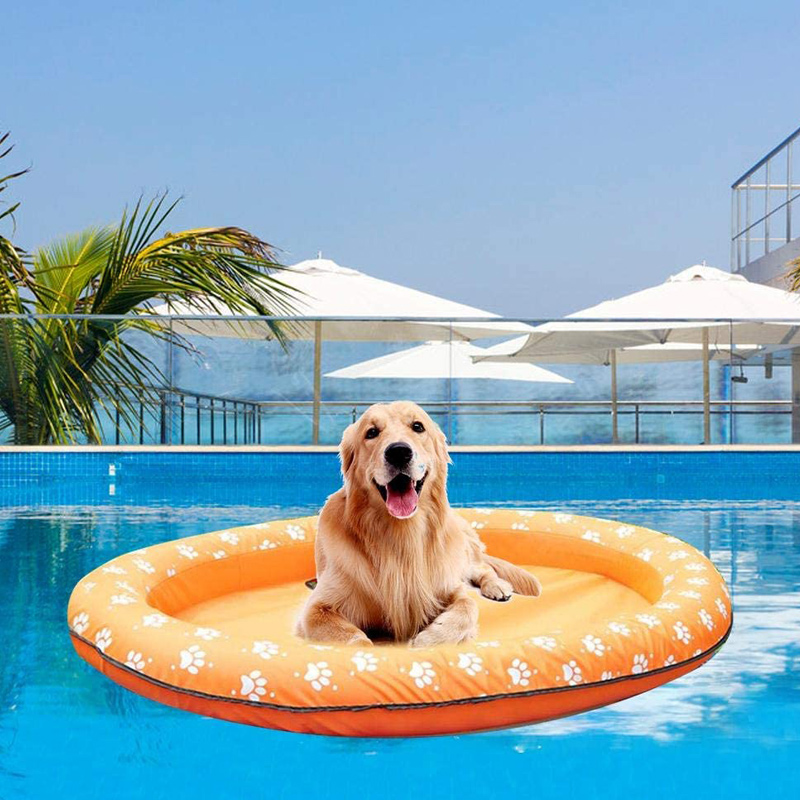 cão flutuante jangada jardim piscina de verão ao ar livre brinquedos de água jangadas flutuantes para animais de estimação suprimentos do cão inflável piscina flutuador