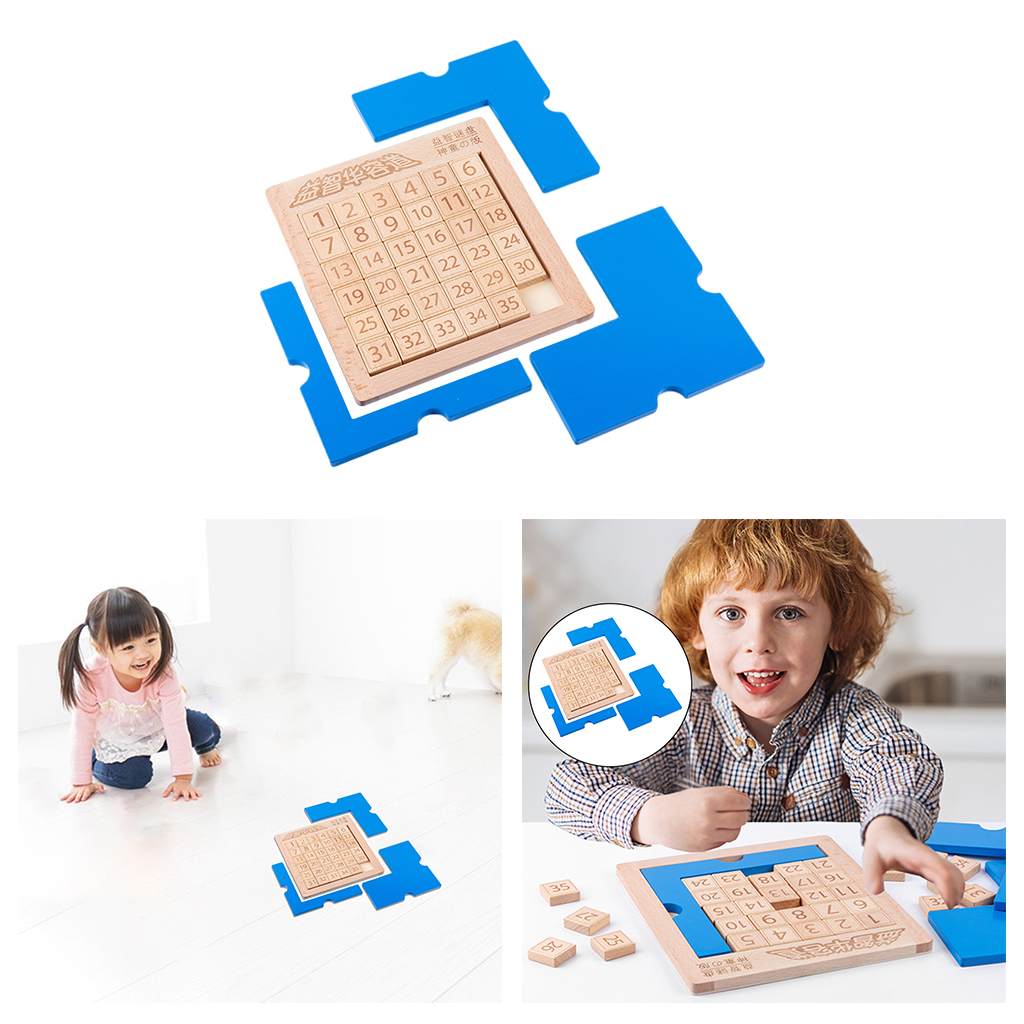 Vintage Sliding Number Toy Digital Puzzle Games Brain Teaser Sliding Block Math Educational Toys for Kids Boys Girls Gift