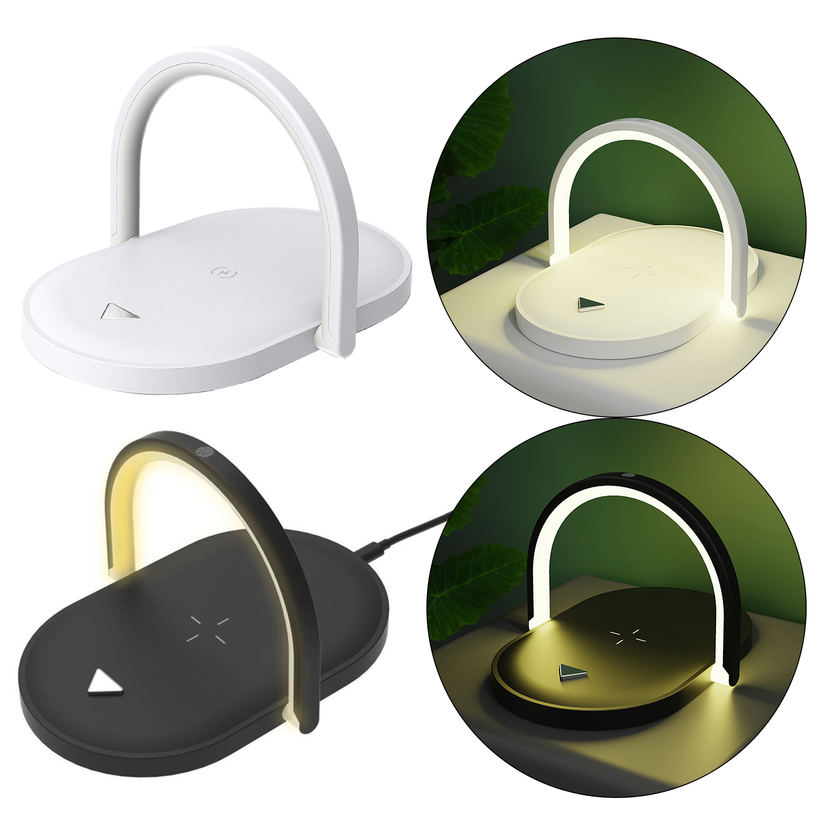 10W Qi Fast Wireless Charger Table Lamp Phone Holder Night Light Pad Phone Stand Desk Lamp