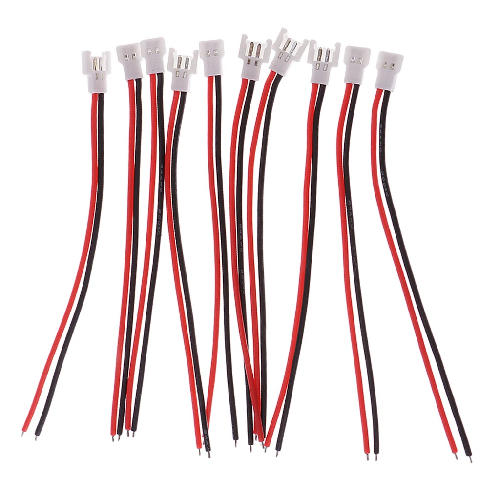 10x 1S 3.7V 2-Pin Battery Charging Adapter Cable For RC Model Vehicle Parts