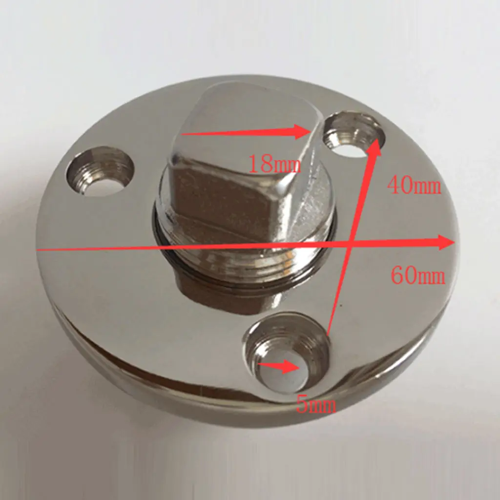 Stainless Steel Garboard Drain Plug Boat Fits 1 Inch Diameter Plumbing Kit Polished Stainless Steel