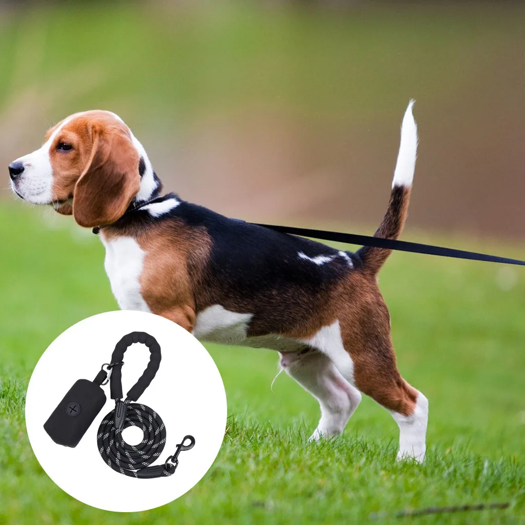 Dog Leash Reflective Nylon Leashes Small Large Puppy Durable Collar Leashes Lead Rope Cat Big Small Pet Harness with Poop Bags