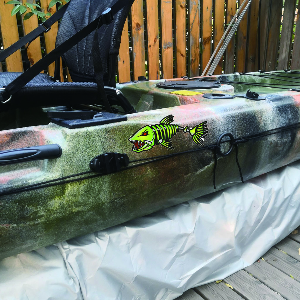 Kayak   Sticker       Bone   Decal   Self   Adhesive   Fishing   Car   Window