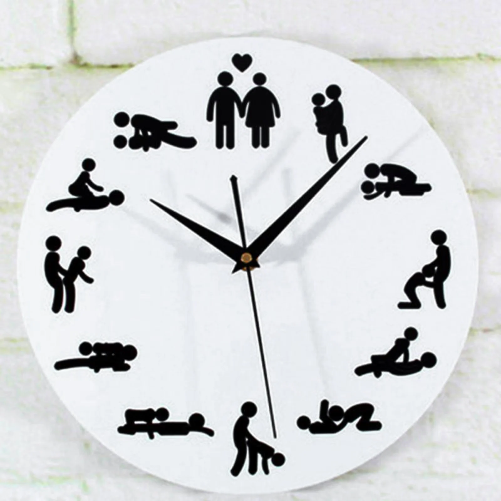 24 Hours Sexual Positions Quartz Wall Clock Adult Sex Game Wall Watch Sex Watch Wall Hanging Clock Friends Gift