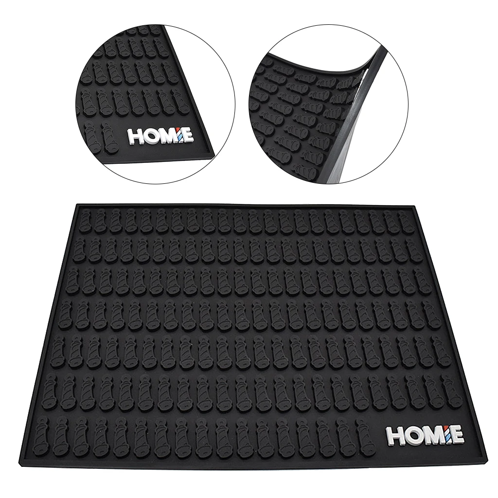 Non-Slip Hairdresser Tool Pad Heat Resistant Mat for Hair Styling Tools Tray for Hair Straightener Styling Tool Salon Use Flat