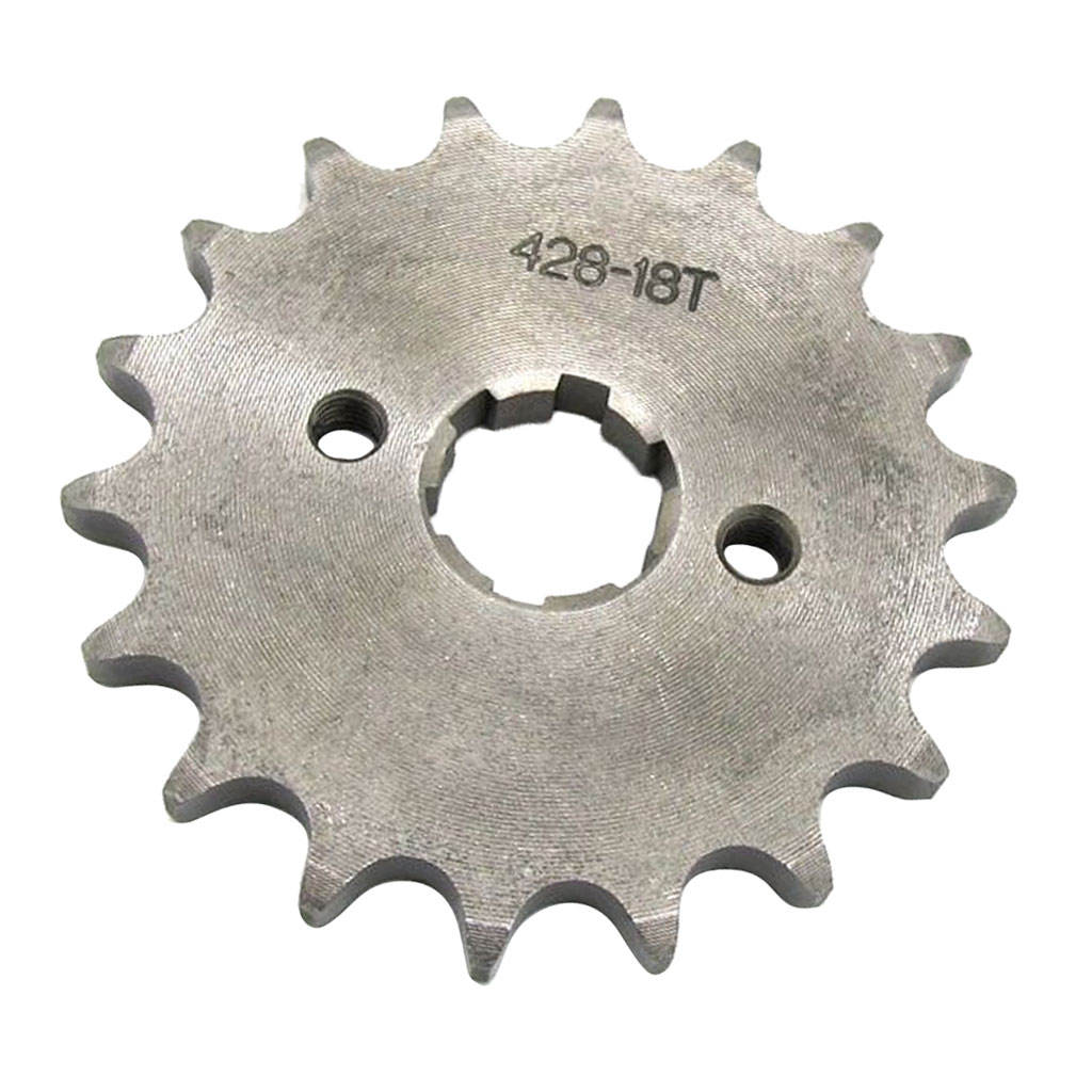 428-18T 20mm Front Sprocket for Motorcycle ATV Dirtbike - Silver