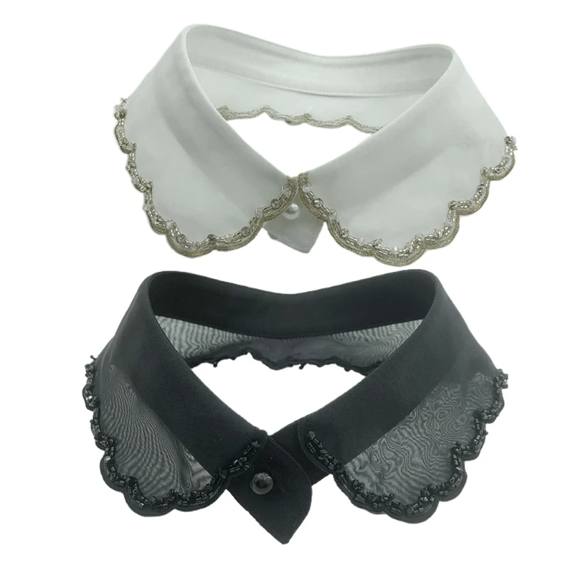 Black Choker Necklace Collar Peter Faux Classic Ladies Women Fashion Accessory 