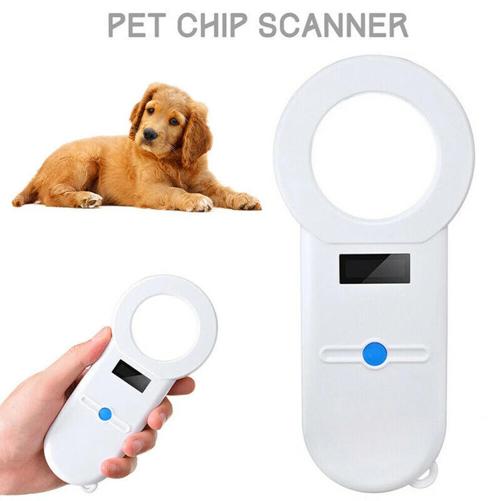 Pet Microchip Scanner, Handheld Animal Chip Reader with OLED Display, Portable RFID Reader Supports for ISO 11784/11785, FDX-B