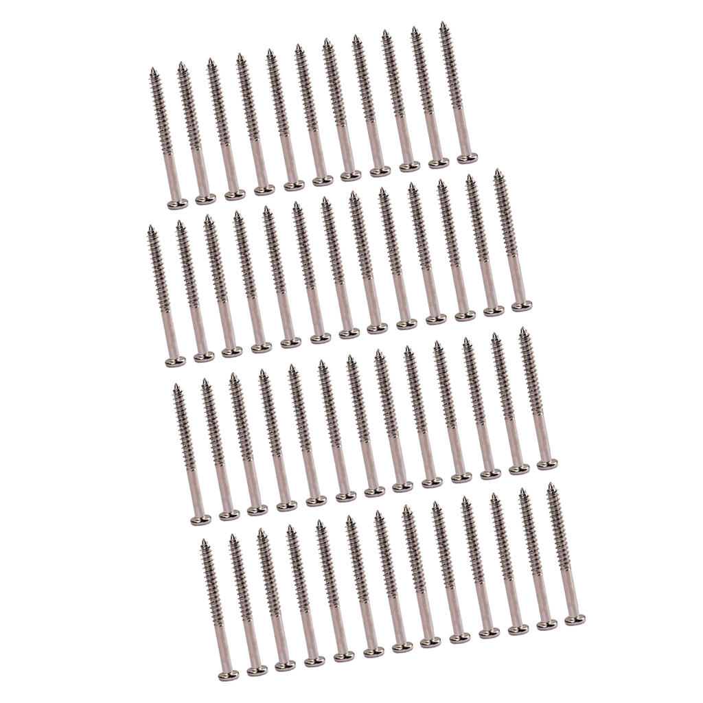50 Pack Guitar Pickup Mounting Screws for PB JB Bass P90 Pickup Musical Instrument Parts