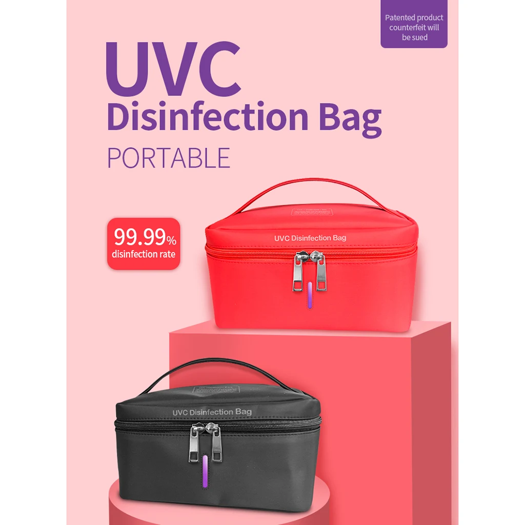 X-6 Portable UVC UV Sanitizer Bag for Daily Use of Masks, Underwear, Mobile Phones and Jewelry