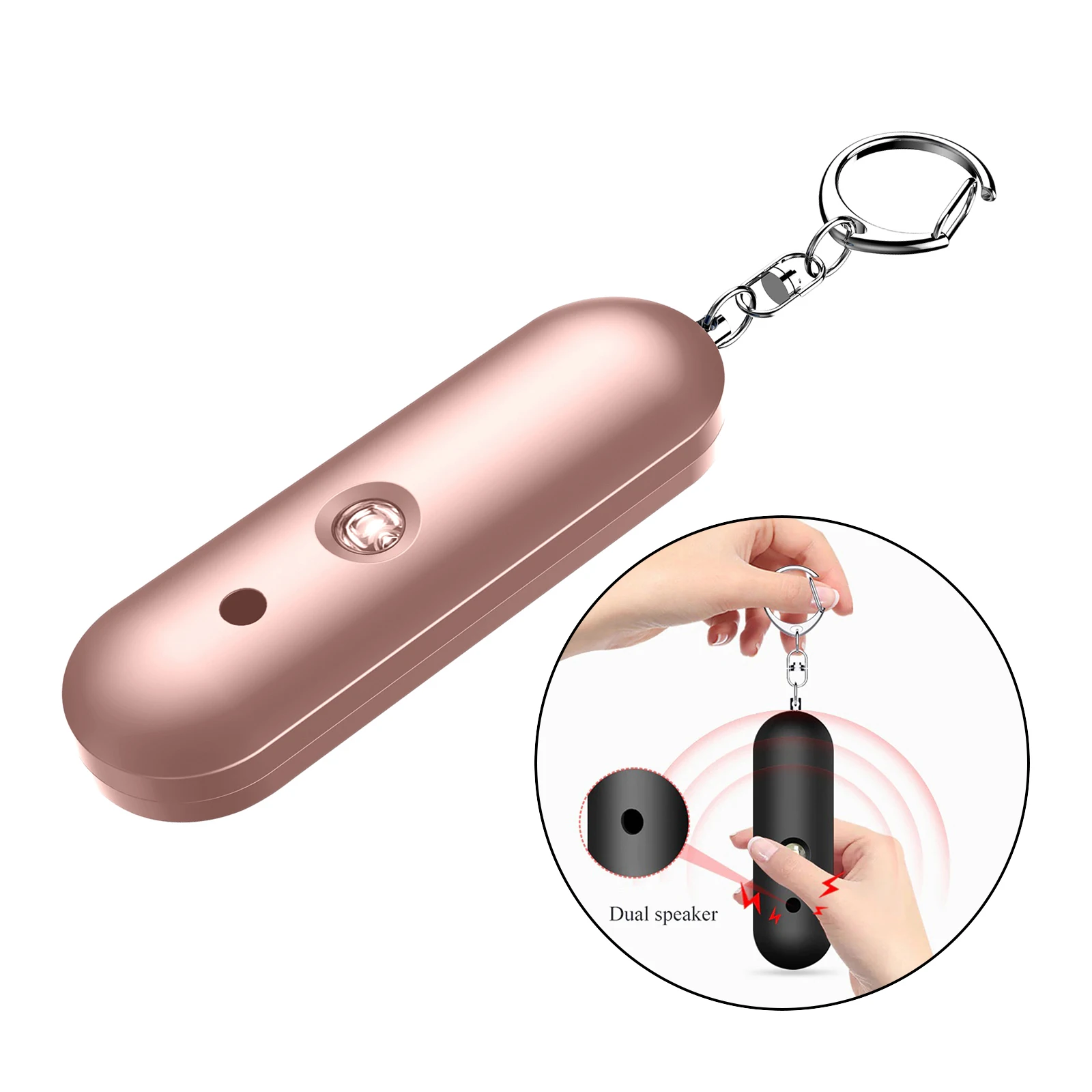 Personal Alarm for Women with LED Light. Small & Stylish Loud (130db)  for Girls, Kids, Students and the Elderly.