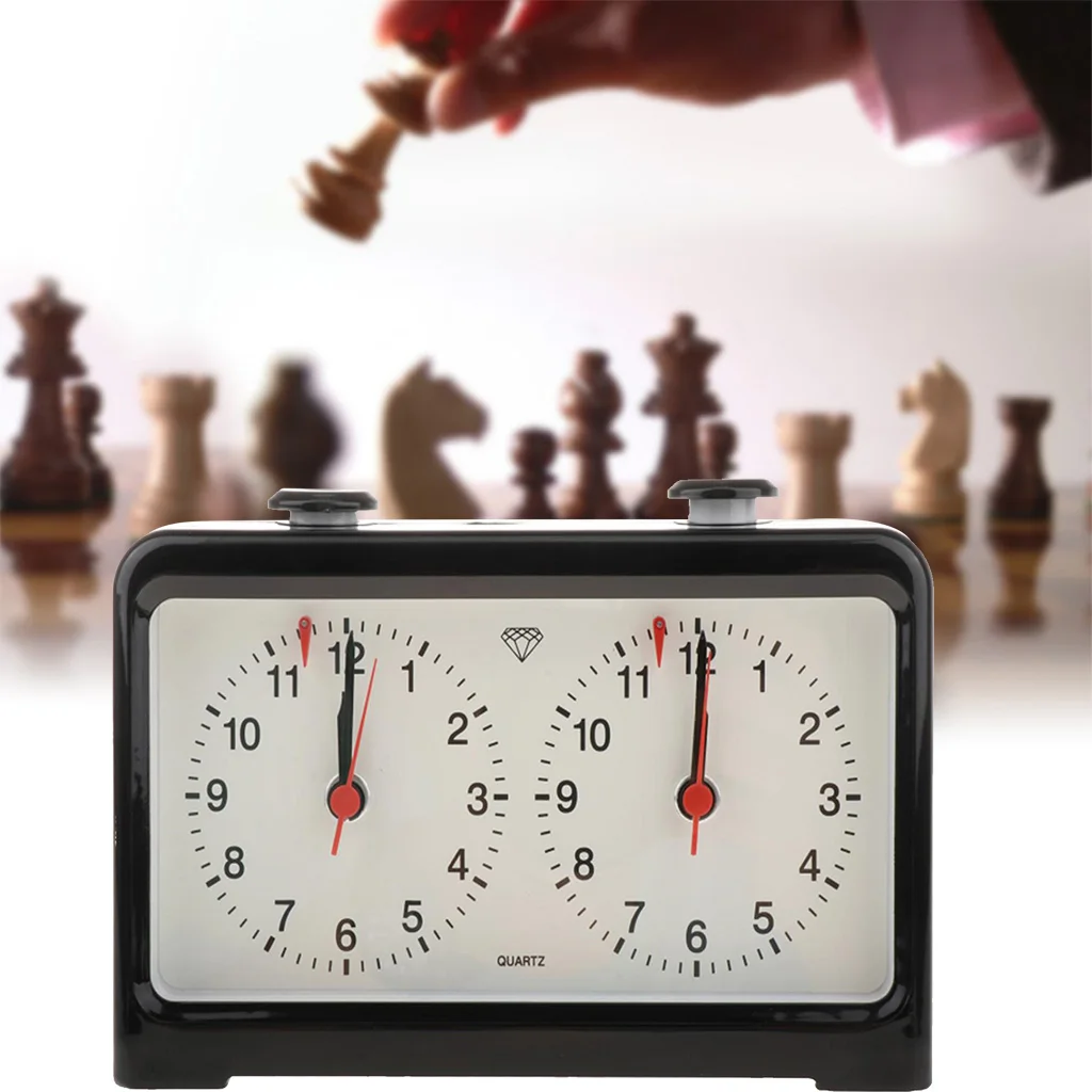 Professional Analog Chess Clock for Chess Game Count Up Down Timer Accessory oard Game Player Set Chess Clock Timer