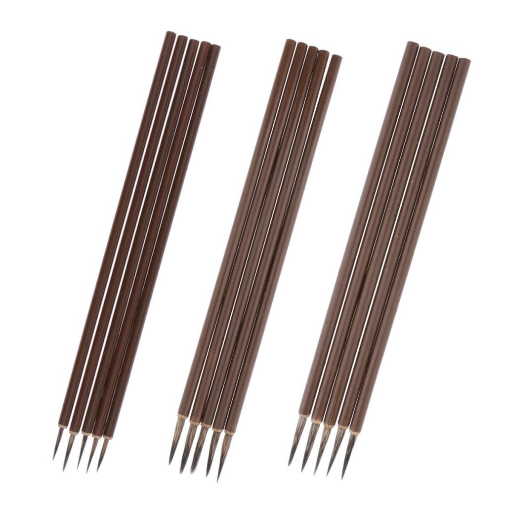5Pcs Art Mini Liner Detail Paint Brushes, Handmade Performance Painting Small Details for Oil, Acrylic, and Watercolors