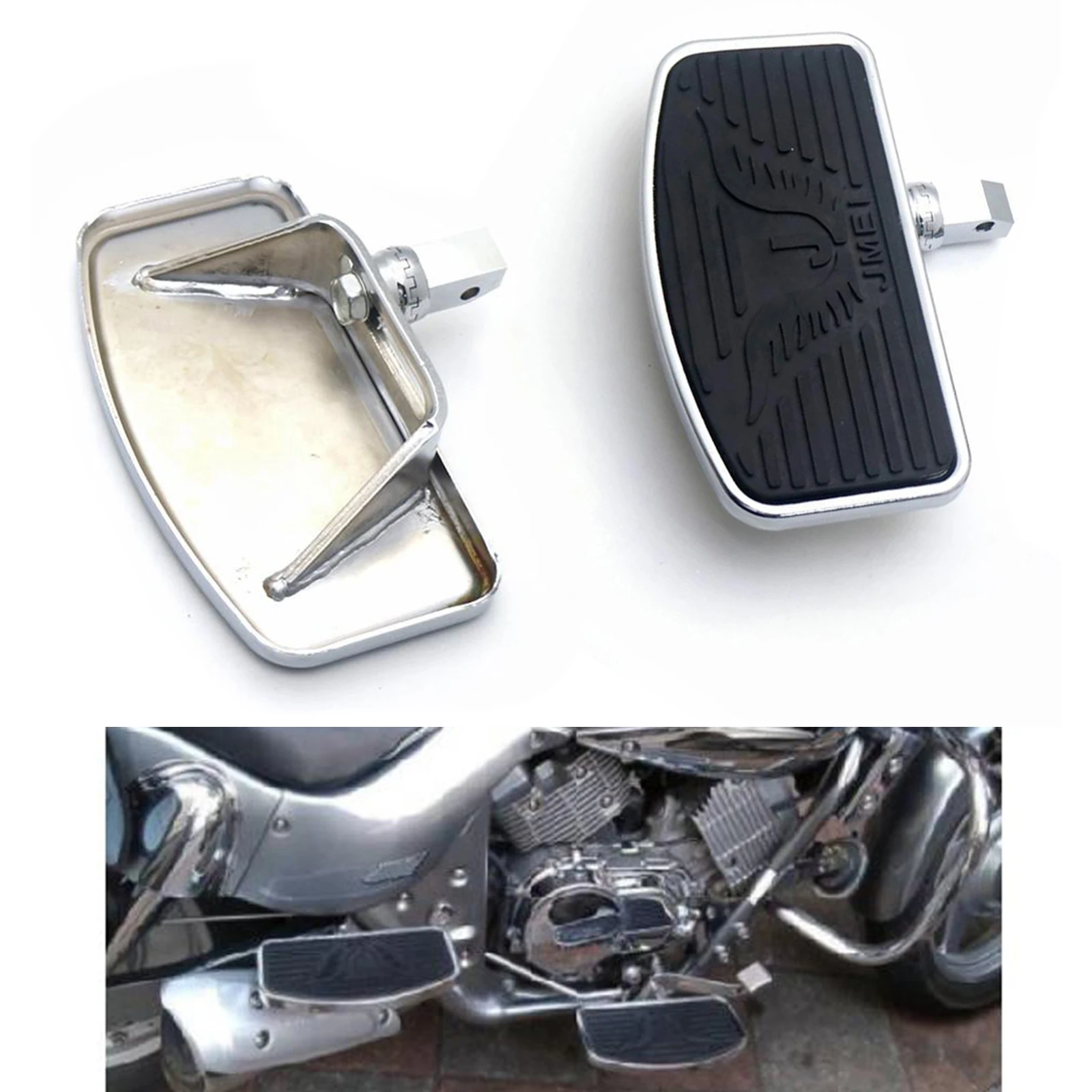 1 Pair Rear Passenger Footboard Foot Pegs Footrest for SUZUKI VL400 VL800