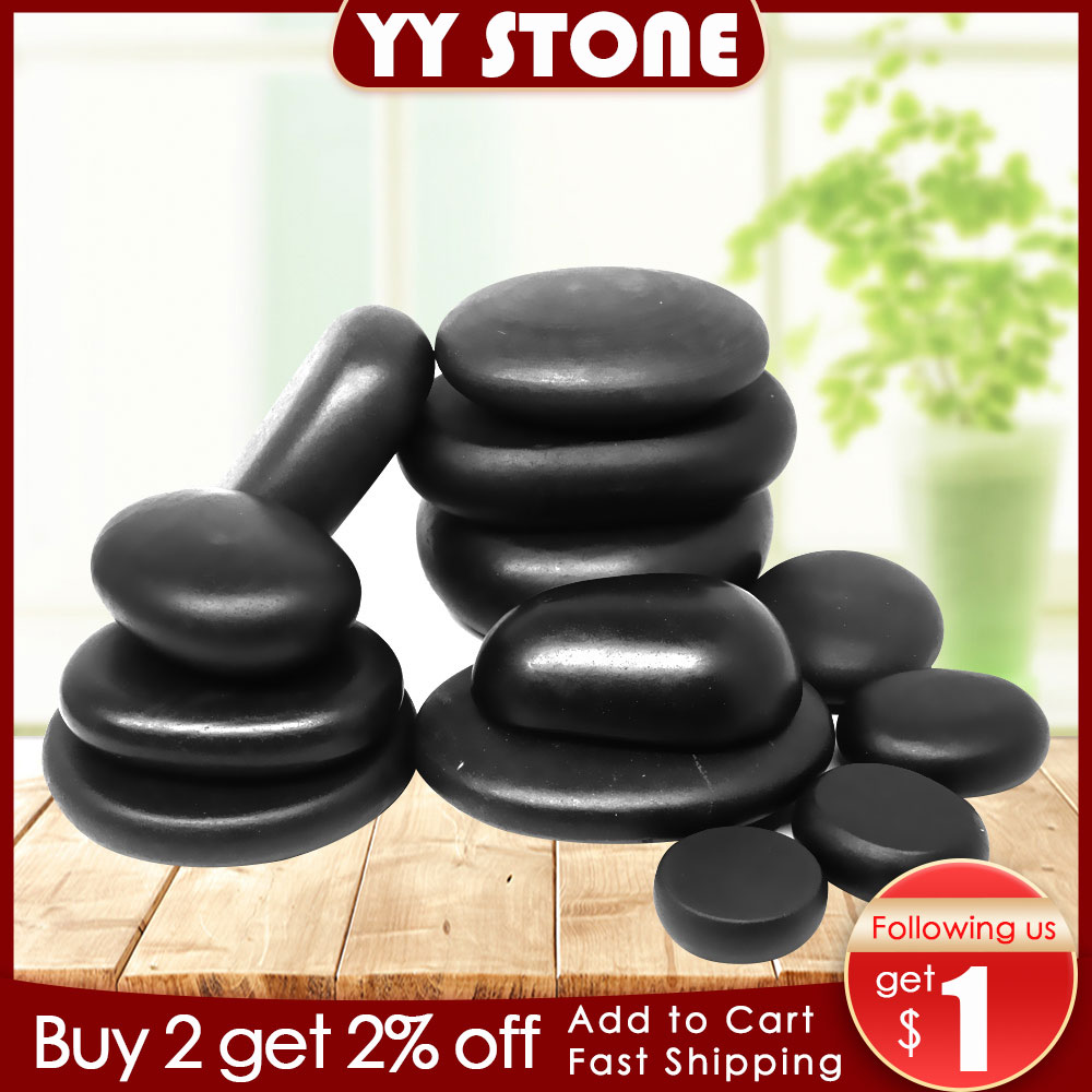 Best of Hot Stone Massage Set Relieve Stress Back Pain Health Care Acupressure Lava Basalt Stones For Healthcare Spa Rock Reviews & Tips