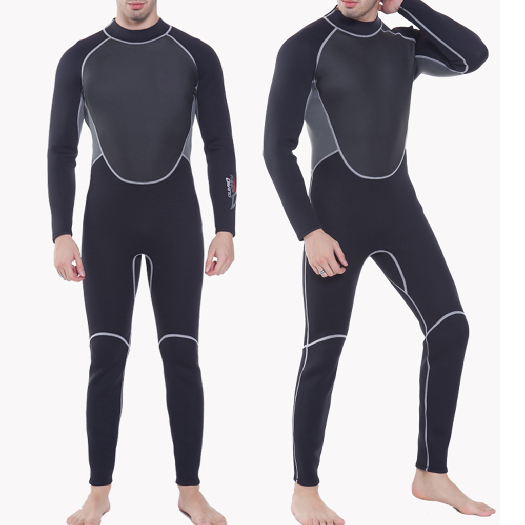 Stretchy 3mm Neoprene Men Surf Dive Wetsuit Kayak Winter Swimming Full Body Wet Suit Warm & Comfortable XS to XXL