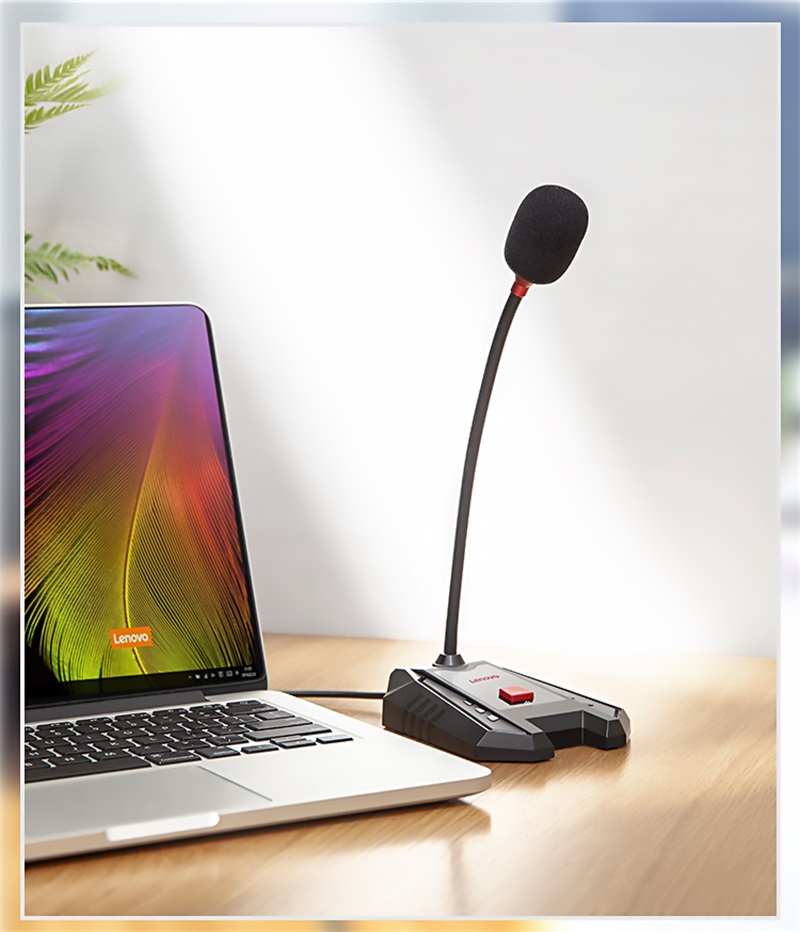 Lenovo PCM102S Desktop Microphone For Computer Wired Microphone For