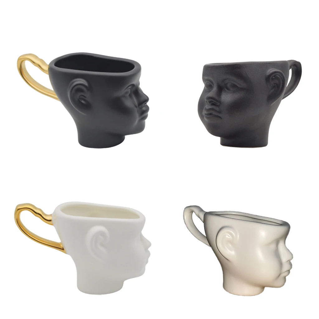 Funny Human Head Ceramic Coffee Mug, Coffee Mug Cup, Cute Xmas Gift Mug for Women Men Kids