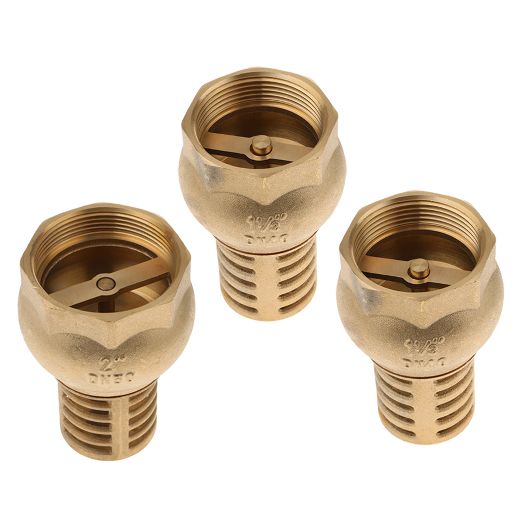 Heavy Duty Brass Foot Valve Female Threaded Water Pump Bottom Valve, Gold Heavy Duty Brass Foot Valve Female Threaded Water Pump Bottom Valve, Gold