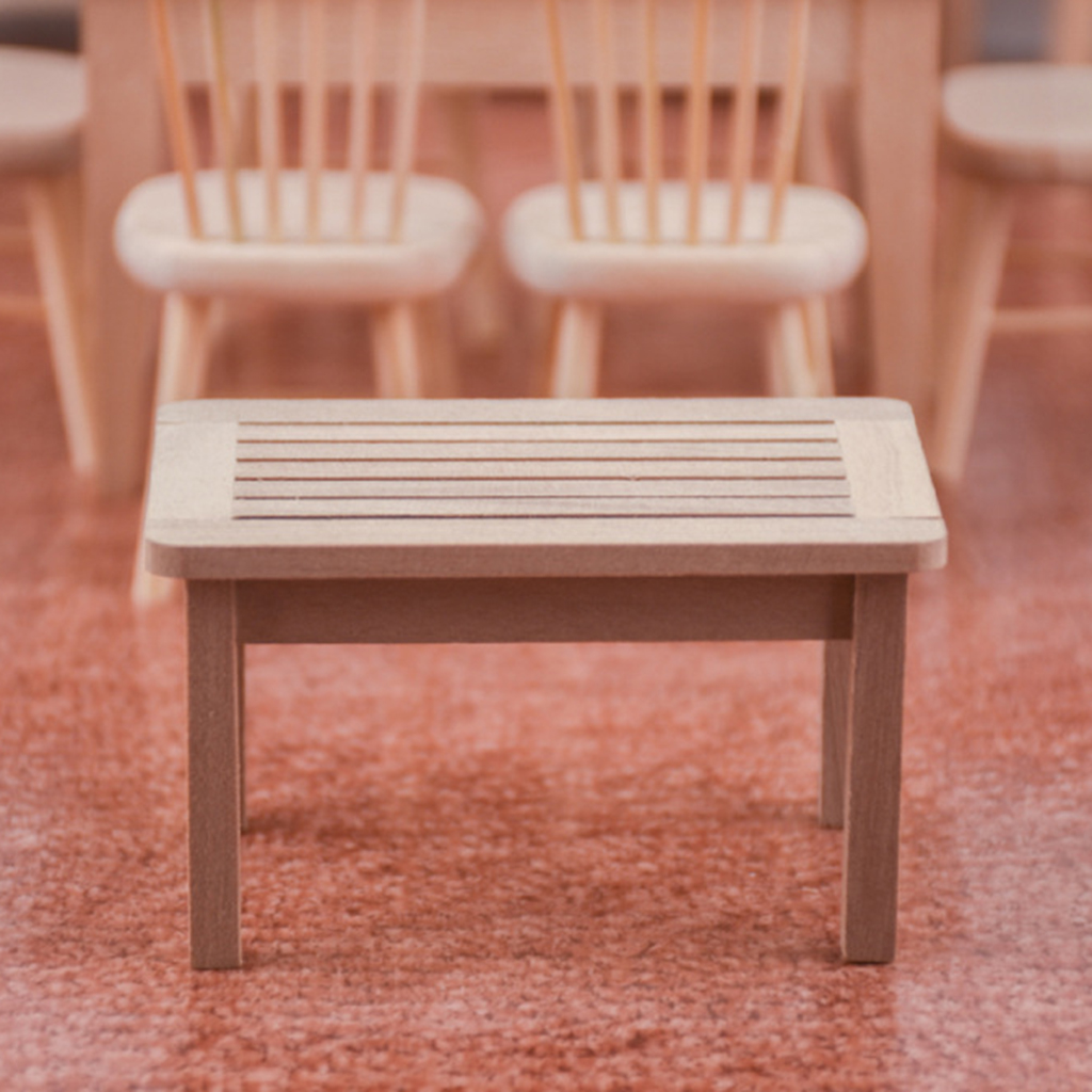1pc 1/12 Solid Tea Table Desk Dollhouse Miniatures Furniture Decor Accessory