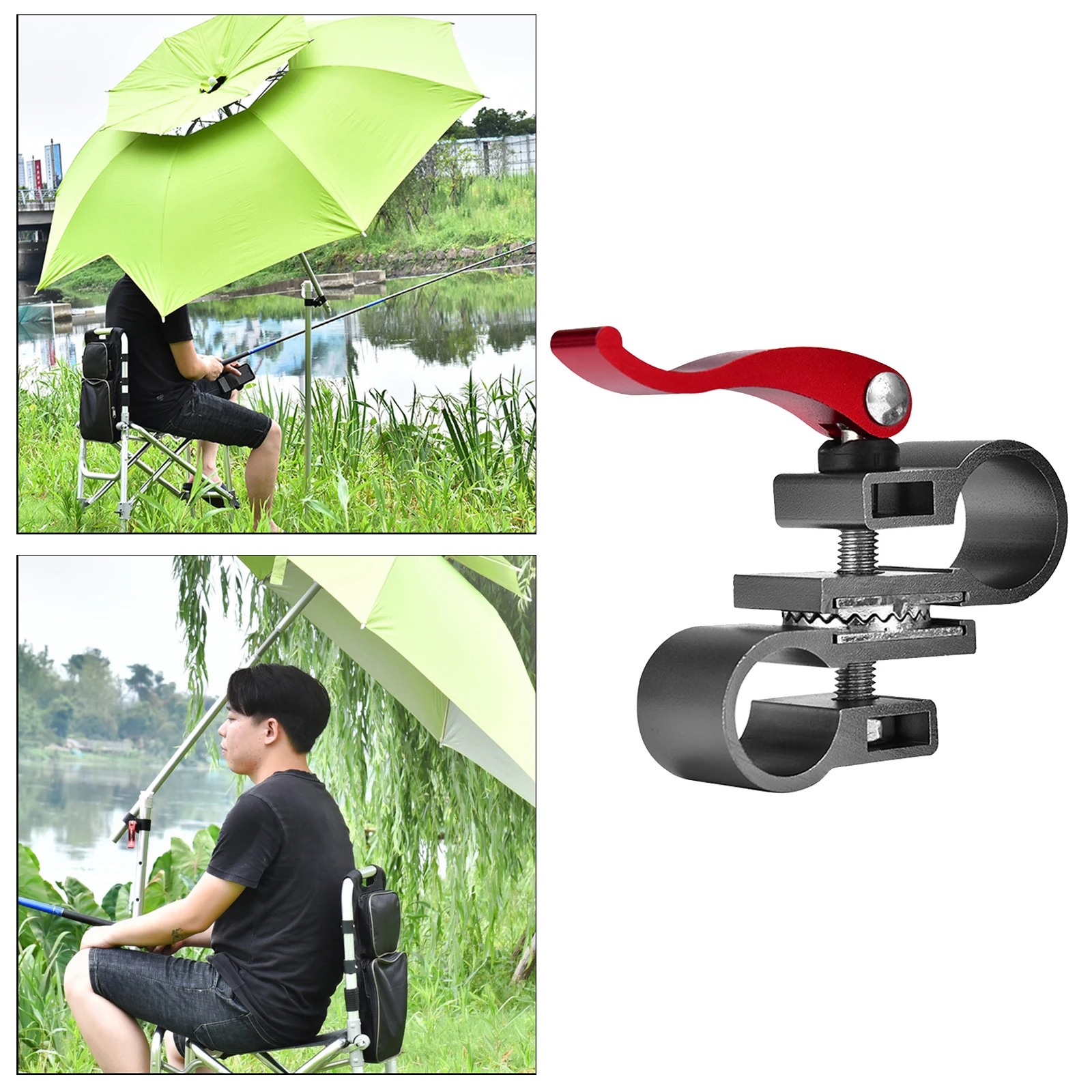 Fishing Chair Umbrella Stand Holder Fixed Clip Brackets Mount Accessories Outdoor Umbrella Holder Fish Pole Holder