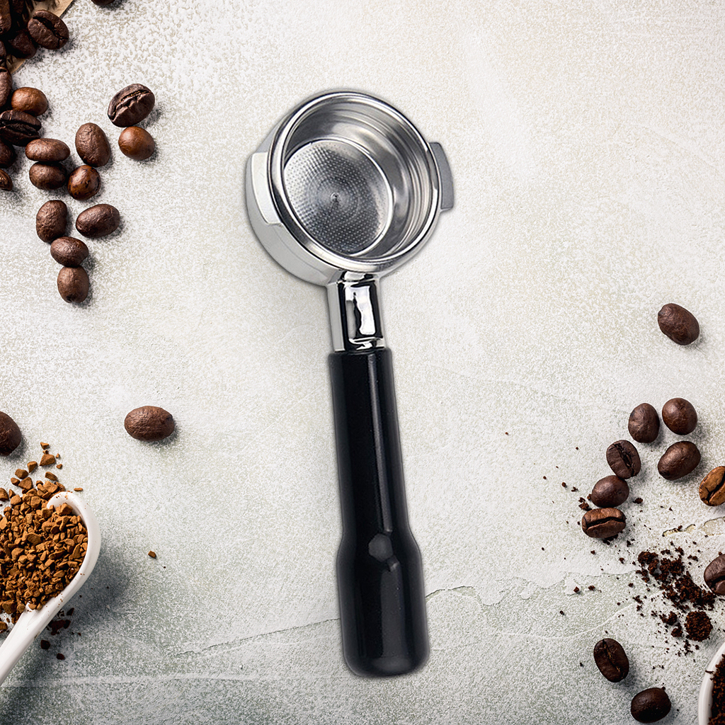 58mm Portafilter with Spout for Expobar E61 Coffee Machine, Durable Stainless Steel