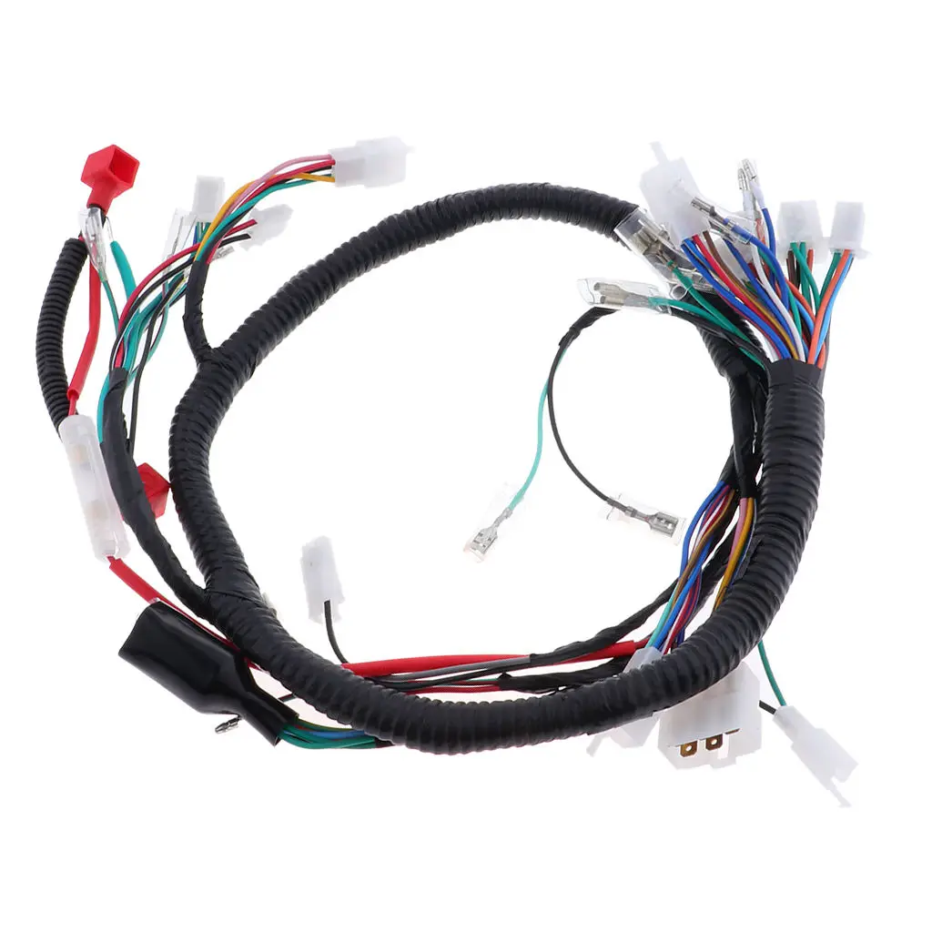 Motorcycle Cable Wiring Harness Full Vehicle Line Assembly For ATV Quad Scooter Electrics Wire Lgnition Line Moto Accessories