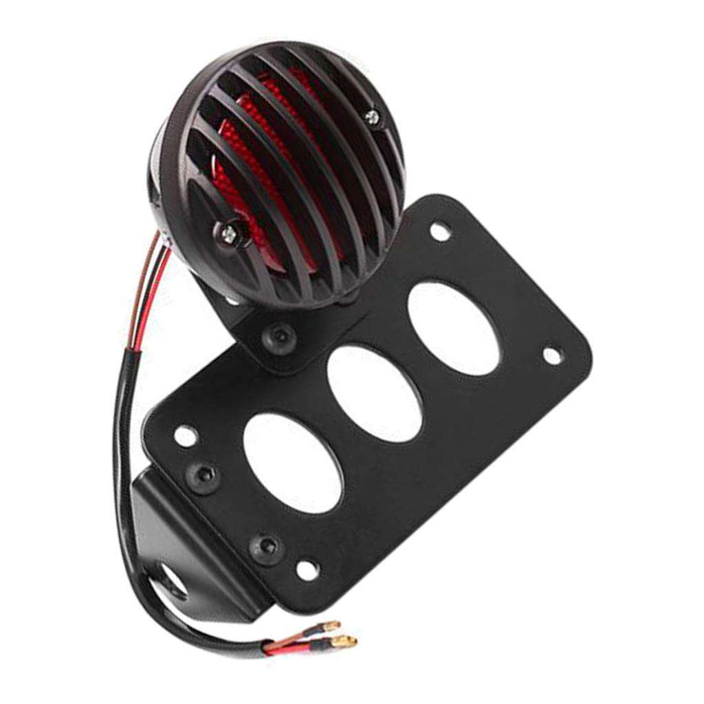 Side Mount Brake Tail Light License Plate Bracket for Harley Bobber Chopper